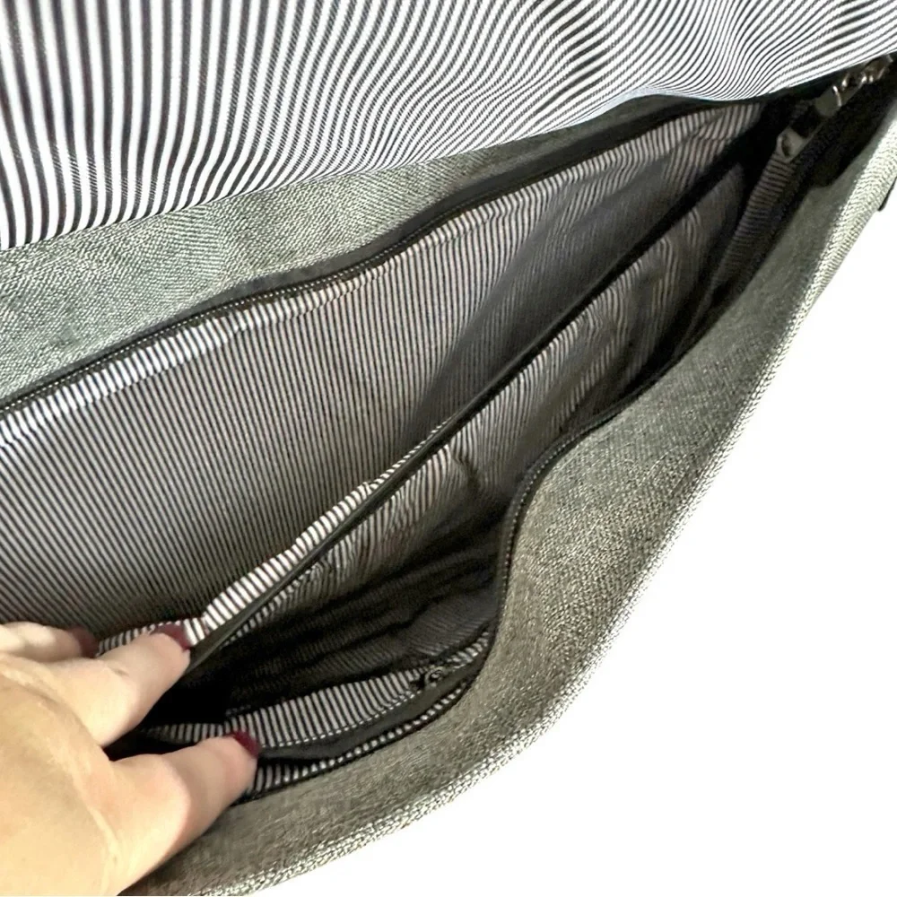 Gray and Black Urban Messenger Bag with Adjustable Strap